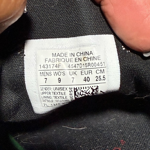 CONVERSE low top sneaker. Ombre black/grey 2-tone. Size W9/M7. - Picture 10 of 10